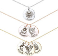 Anavia Personalized Pet Portrait Necklace, Handmade Memorial Jewelry Gift, Custom Round Disc Photo Engraved Necklace for