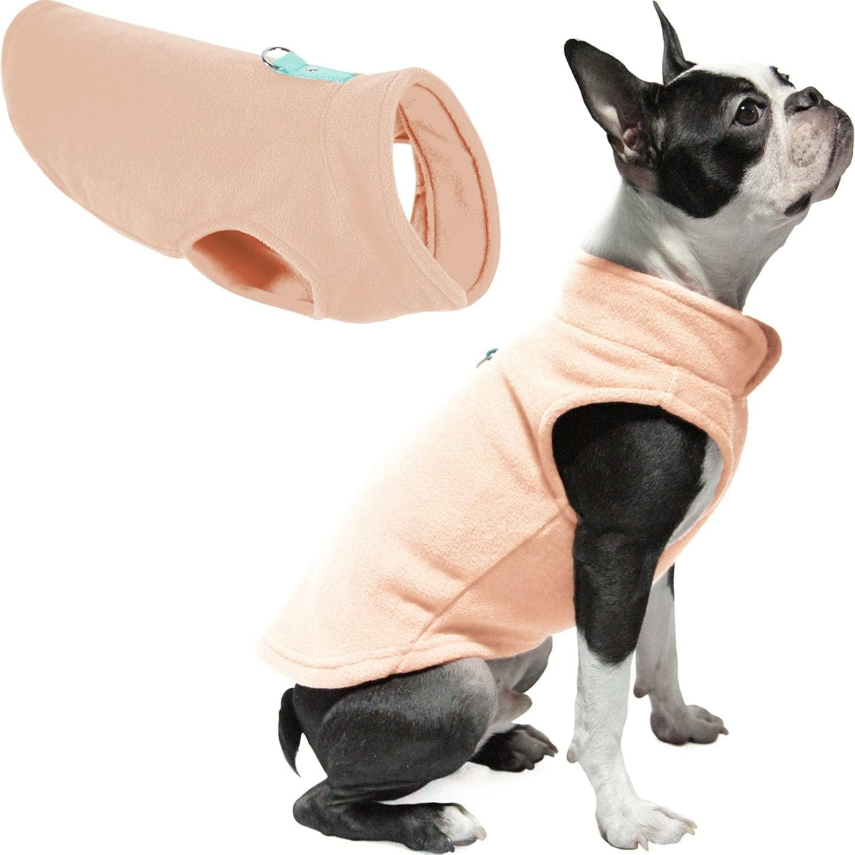 Gooby Fleece Vest Dog Sweater, Blue, Medium