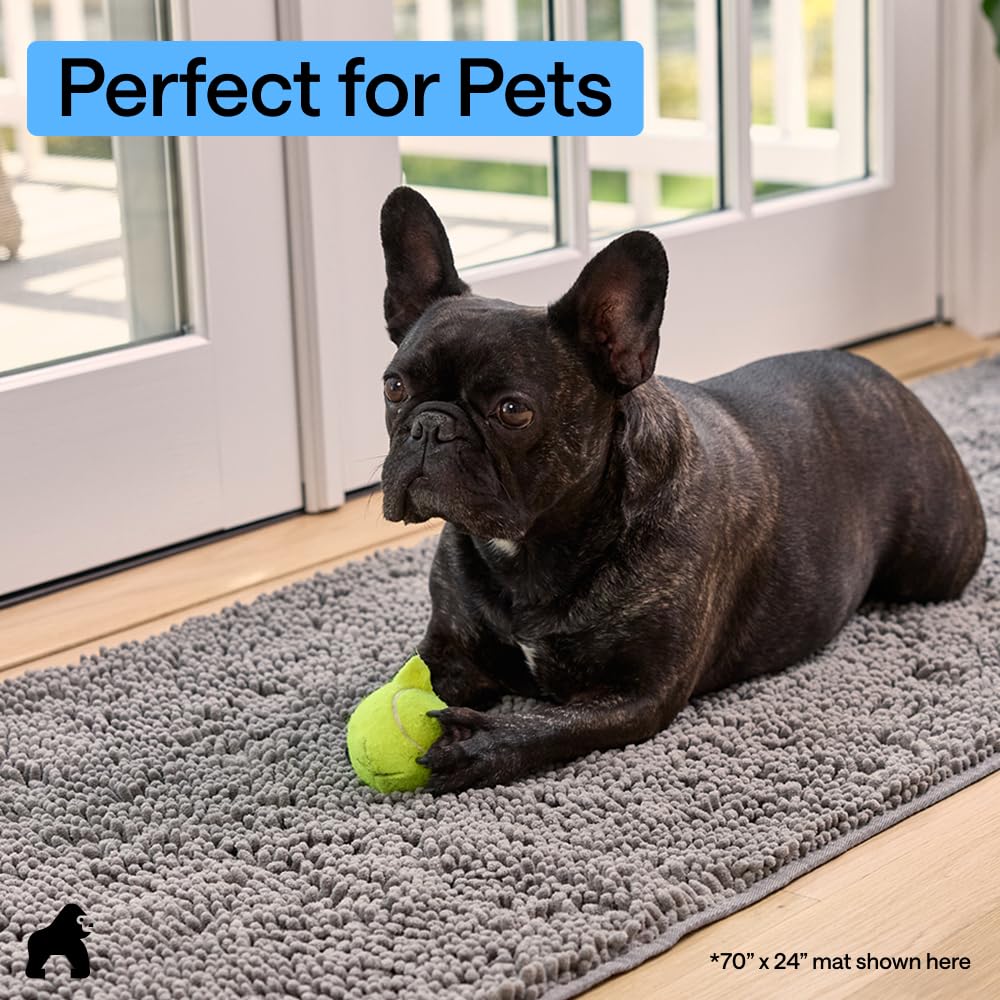 GORILLA GRIP SoakSTOPPER Indoor Door Mat for Dogs with Muddy Paws
