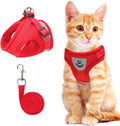 Cat Vest Harness and Leash Set, Escape Proof Kitten Harness Red XS