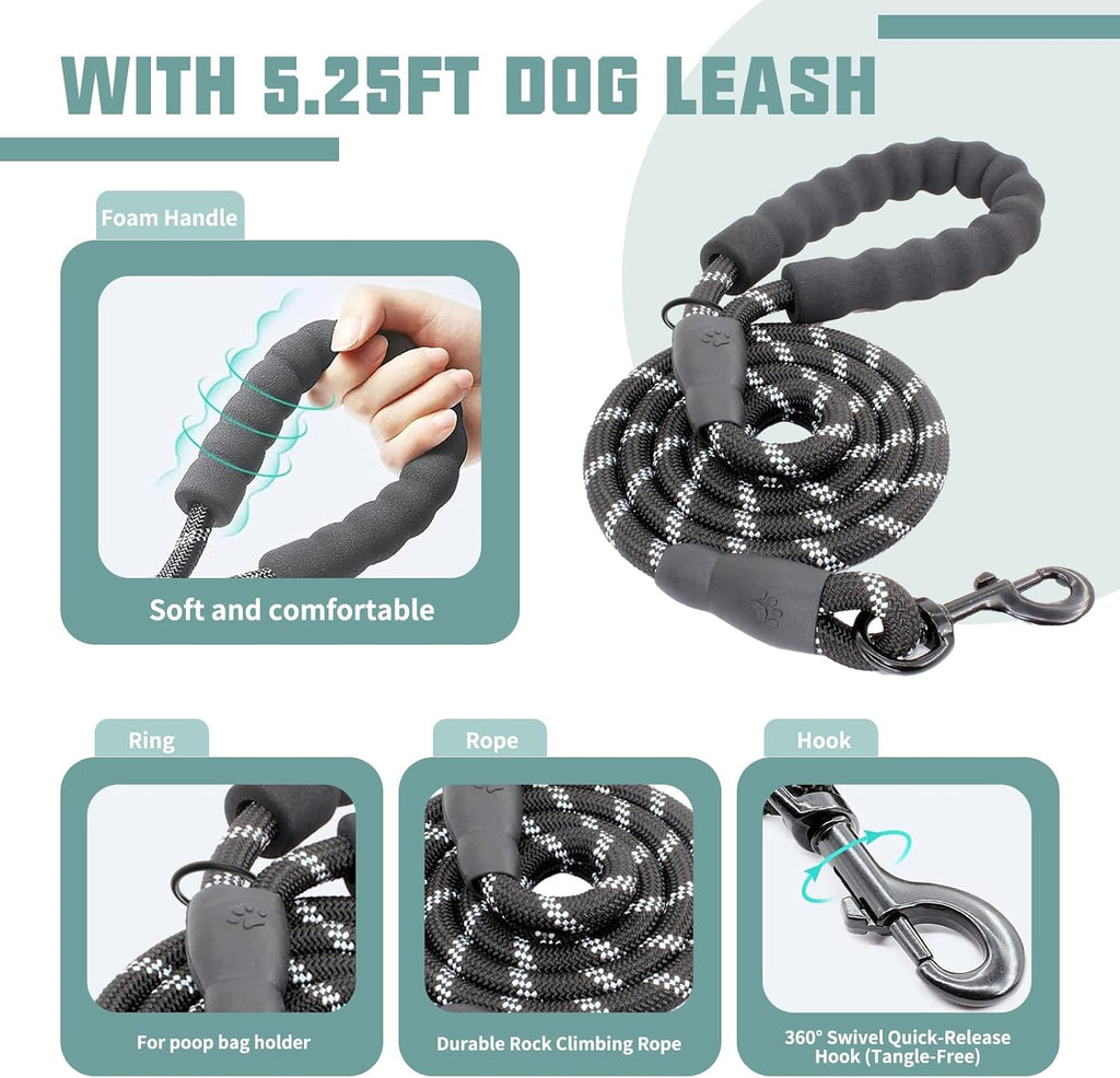 AUROTH Dog Harness for Large Dogs No Pull Tactical Harness and Leash Set