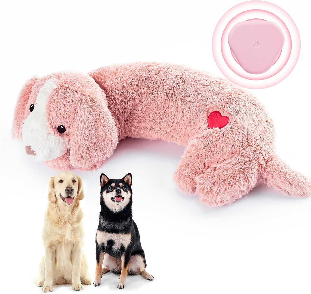 Moropaky Heartbeat Toy Puppy Heartbeat Stuffed Animal Heartbeat Plush Toy for Puppy, Dog Heartbeat Toy for Pet Anxiety R