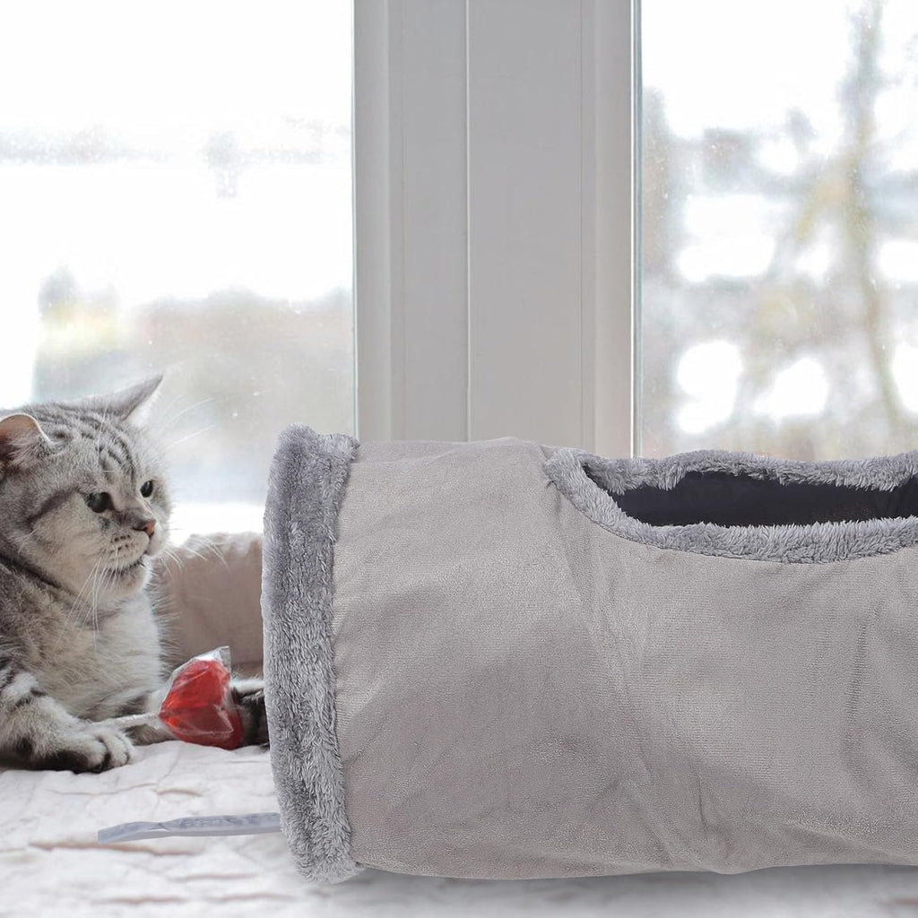 Foldable Suede Home Cat Tunnel Cozy Hideaway for Cats