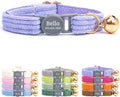 Personalized Breakaway Cat Collar with Name，Periwinkle：S