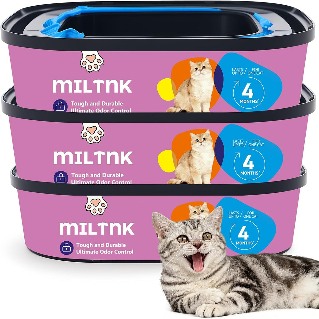 4 Pack Cat Litter Refill Bags, Litter Refill Bags Cartridge, 92 Total FT