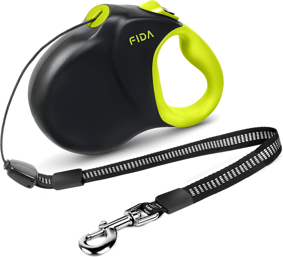 Fida Upgraded Retractable Dog Leash, 30ft, Heavy Duty, Black