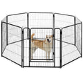 NEWBULIG Dog Playpen Indoor 8 Panels 32 Inch, Outdoor Metal Dog Fence Pen