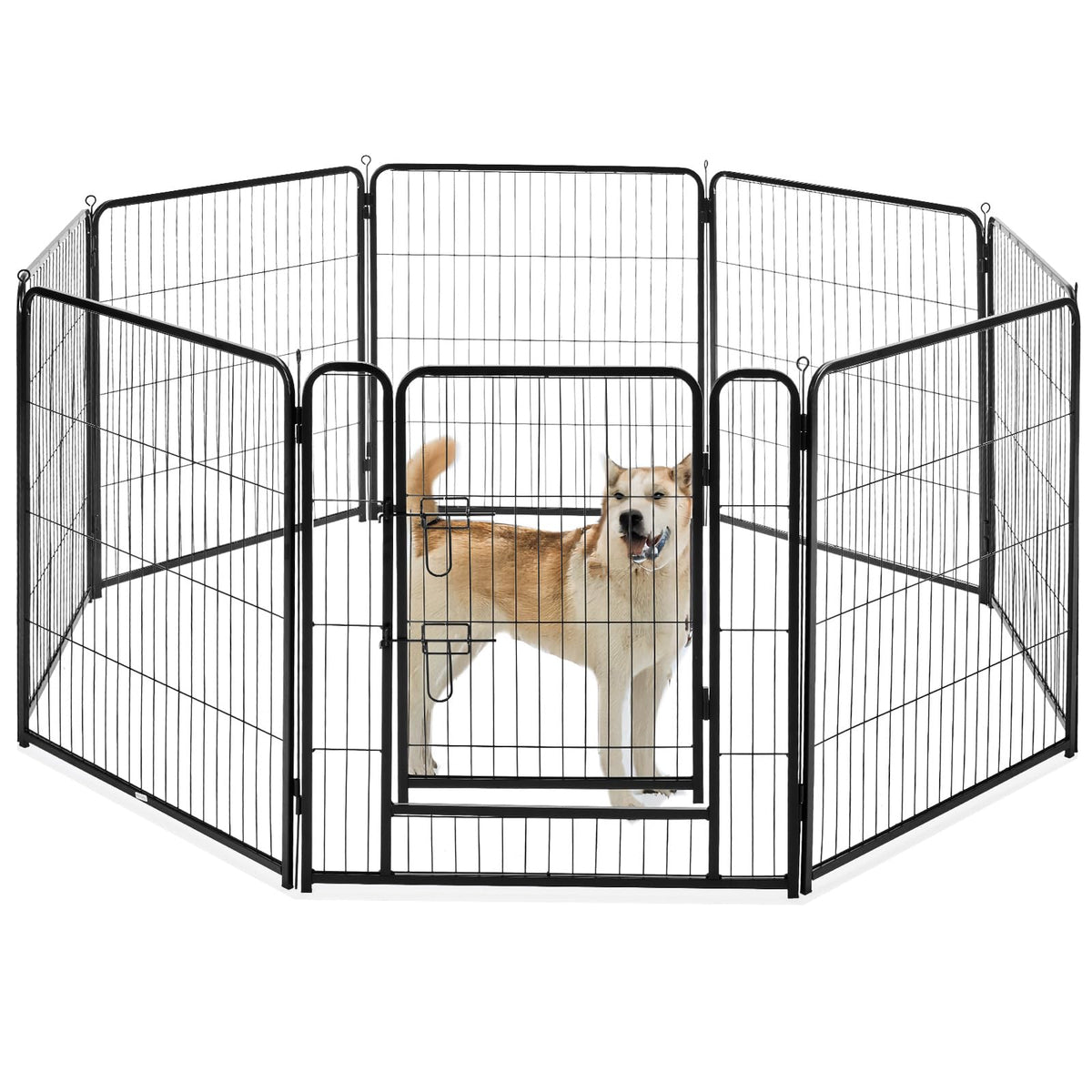 NEWBULIG Dog Playpen Indoor 8 Panels 32 Inch, Outdoor Metal Dog Fence Pen