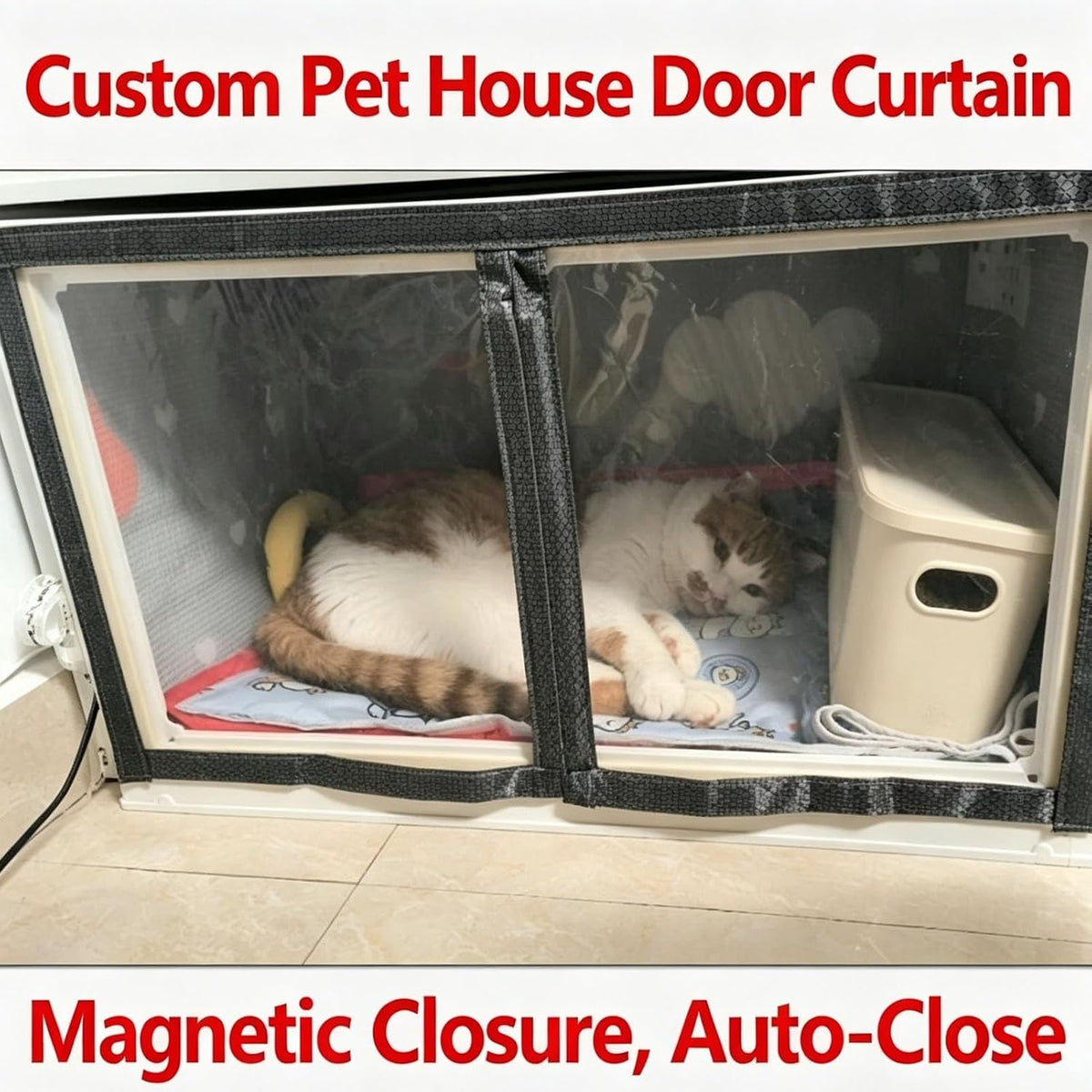 Pet Shelter Door Curtain Winter Warm Cotton Cover for Dog House and Cat