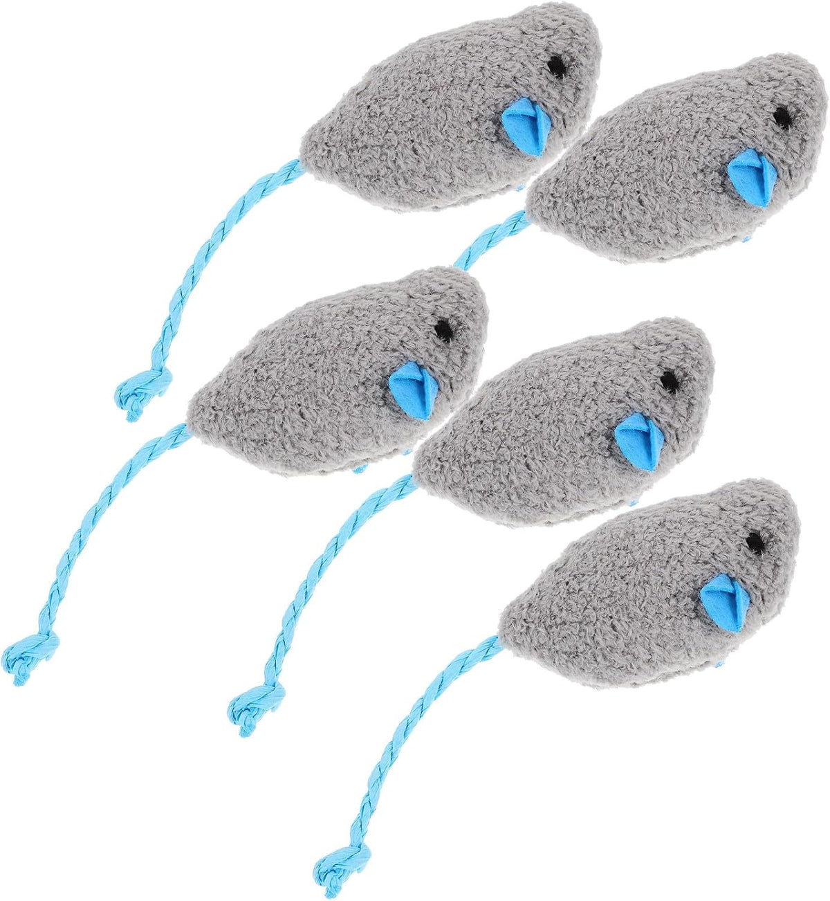 ARTIBETTER 5pcs Plush Mouse Cat for Kittens Indoor Interactive Play