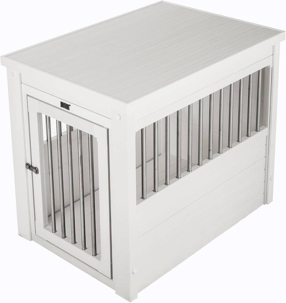 New Age Pet® ECOFLEX® Medium Furniture Style Dog Crate & End Table, White