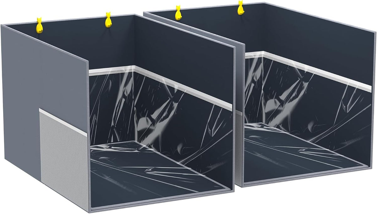 Waterproof Cat Litter Box Enclosure Splash Guard, 27.1"x21.6"x16.5"
