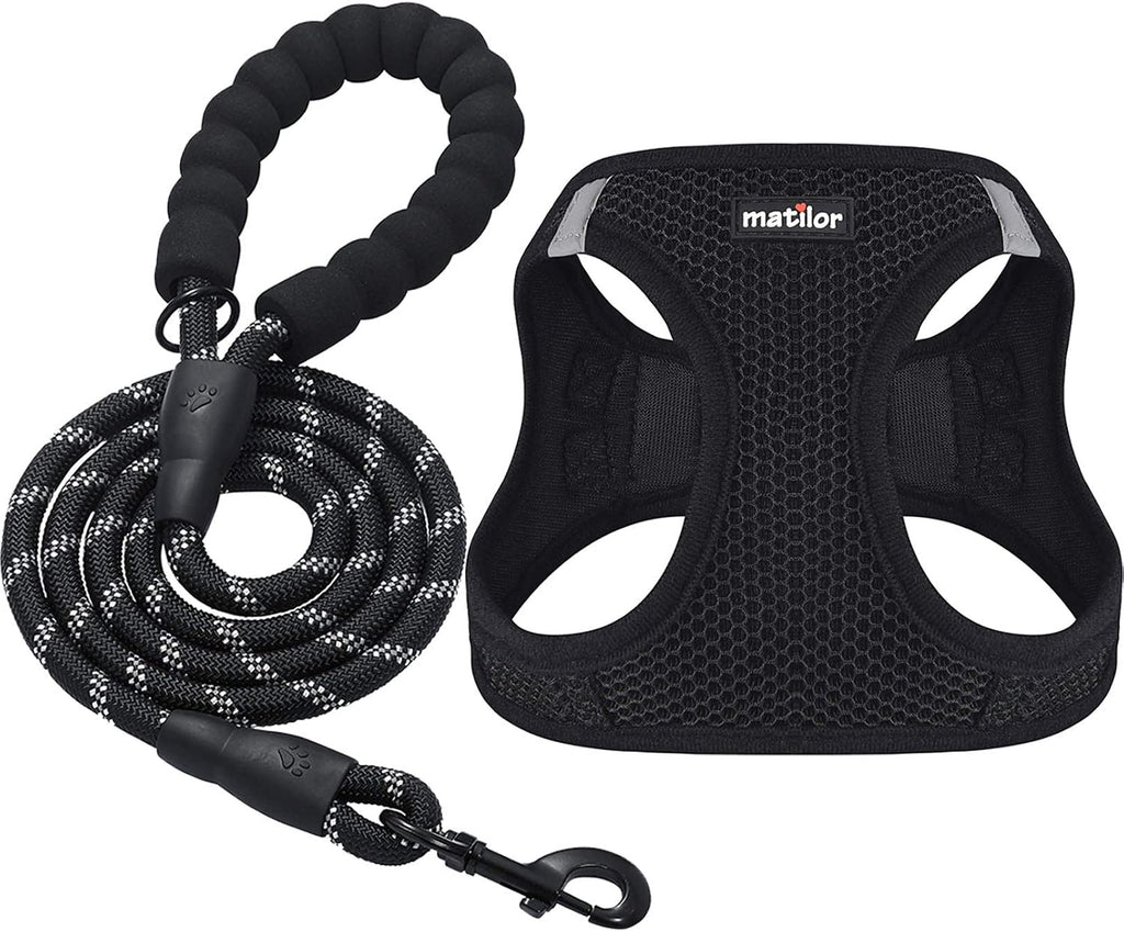 Dog Harness Step-in Breathable Puppy Cat Vest, Medium, Blue