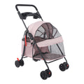 Pet Stroller Foldable Lightweight for Small Dogs Cats(Pale Pinkish Grey)