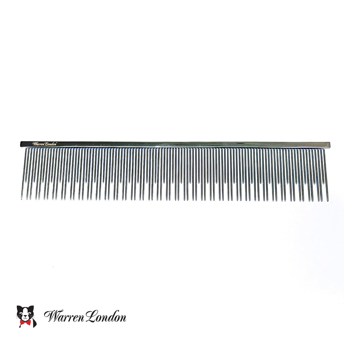 Warren London Carding Cat Comb | 7.5 inches made with Copper | Rounded Tips Prevent Irritation | Dual Tooth Design for S