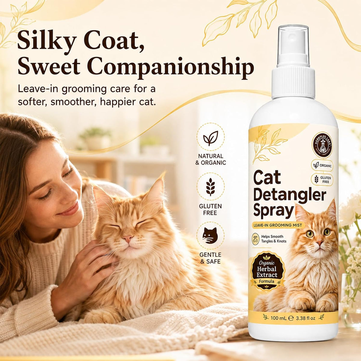 Granado Cat Detangling Spray for Matted Hair, Dematting Coat Care