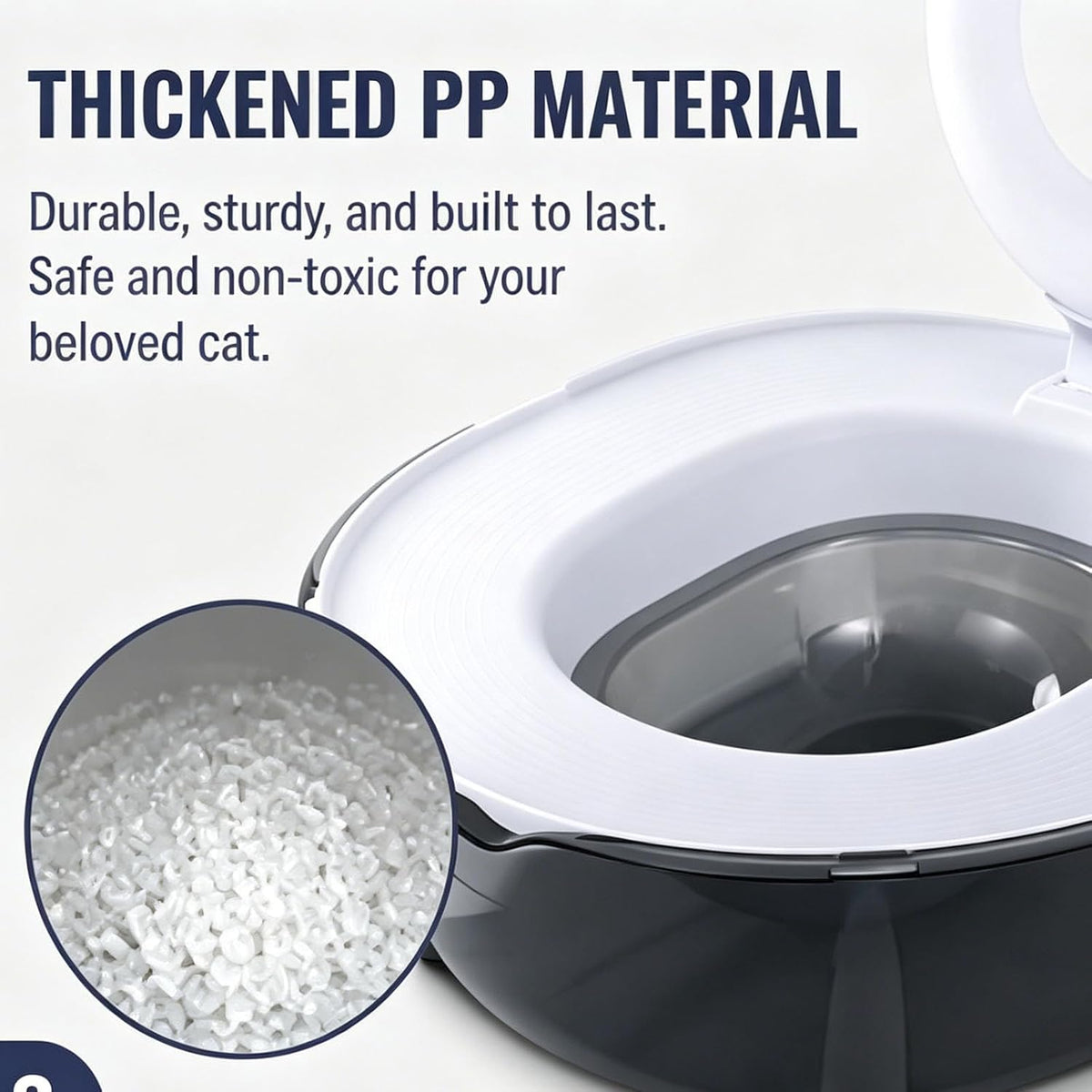 Cat Toilet Trainer Kit Universal, Reusable Portable Litter Box (Gray)
