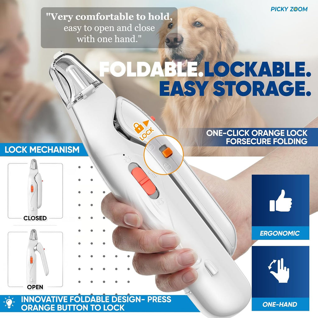 2-in-1 Dog & Cat Nail Clippers and Grinder with LED Light