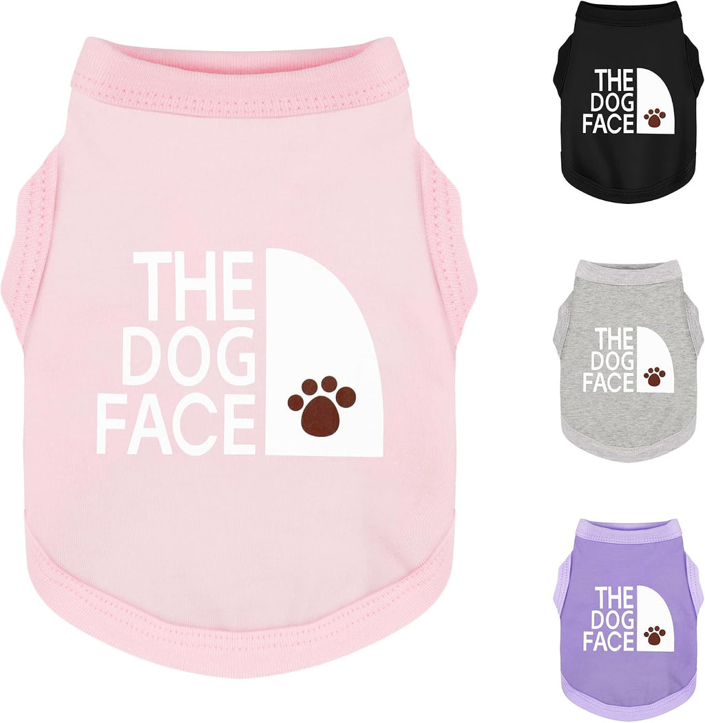 Personality Canine Attire: Soft, Lightweight Cotton Dog Clothes with 'The Dog Face' Print. Small and Medium Breeds, Perf