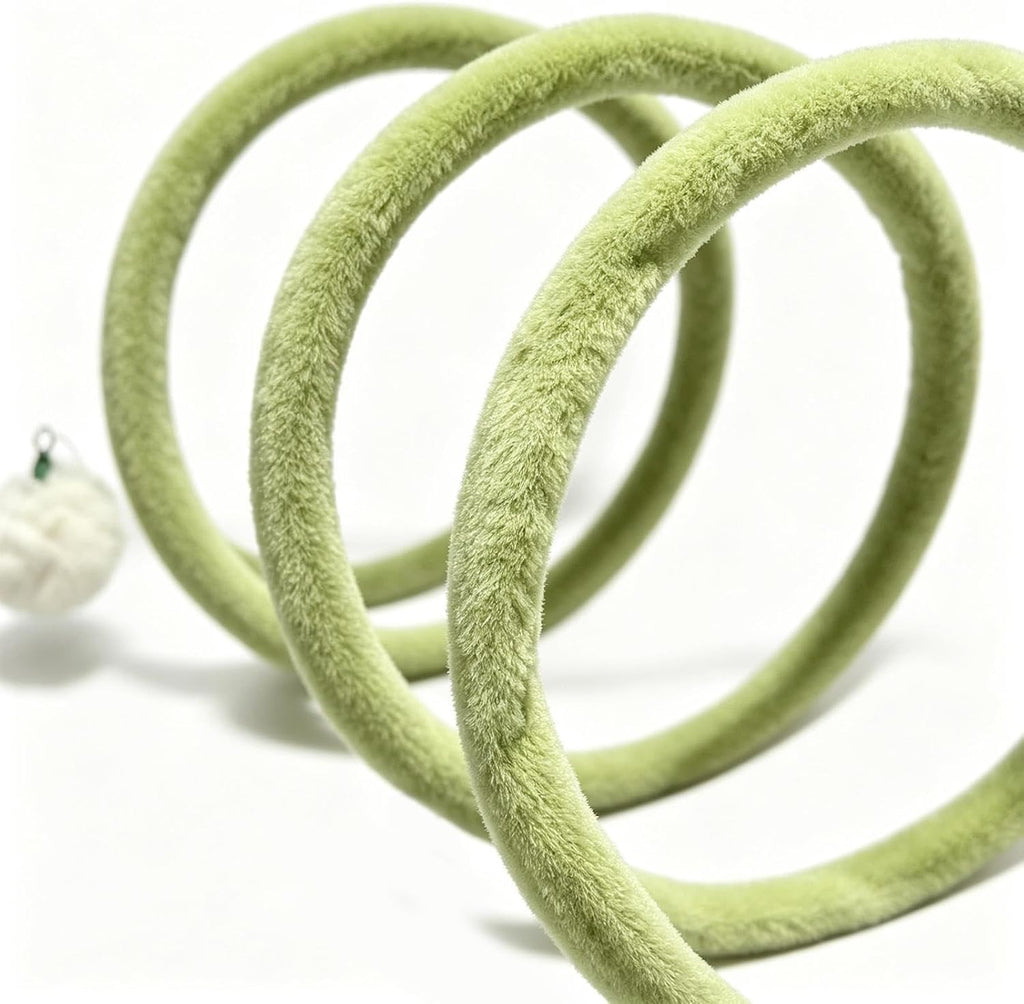 Cat Tunnel Toy Bendable Wavy - Pet Spring - Bell Plush Ball Tube