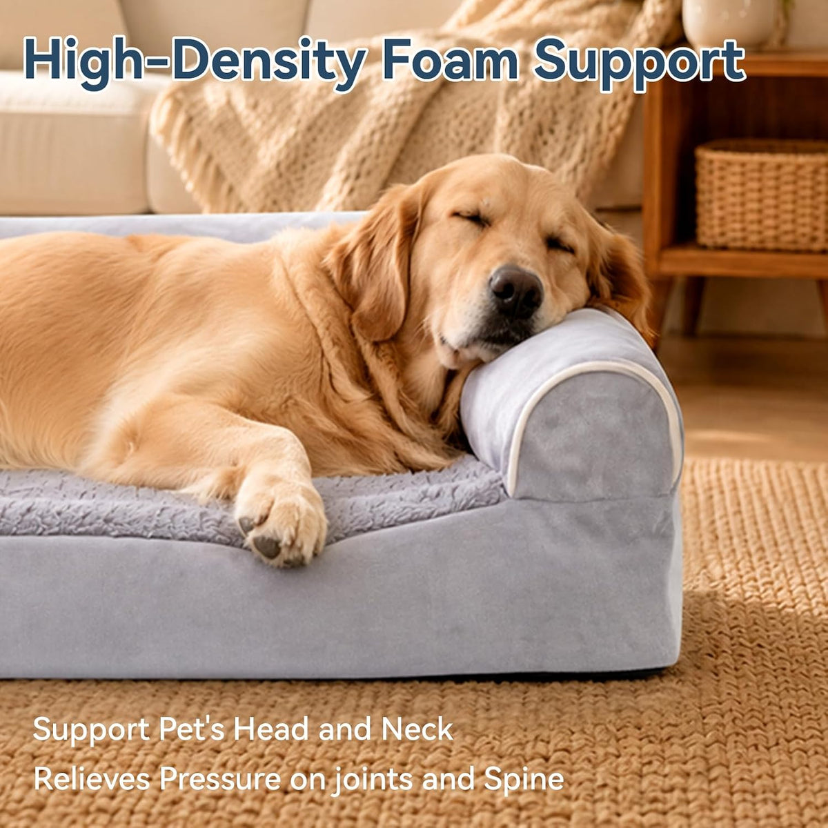 WESTERN HOME Orthopedic Dog Bed Washable Couch for Large Senior Dog 36"