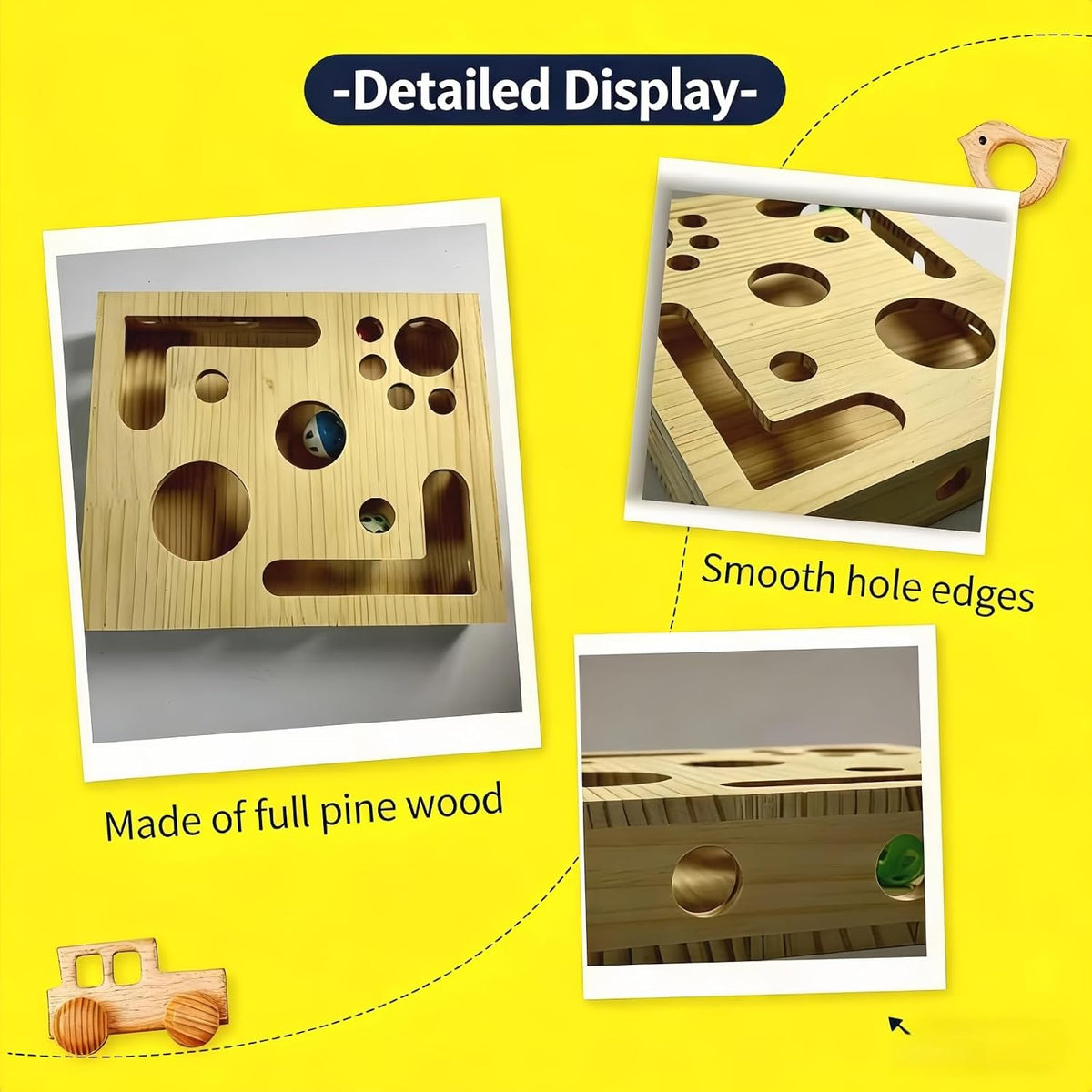Cat Scratch Puzzle Enrichment Box, Stress-Free Scratch Puzzle Enrichment Box for Cats That Hate Nail Trims, Cat Nail Fil