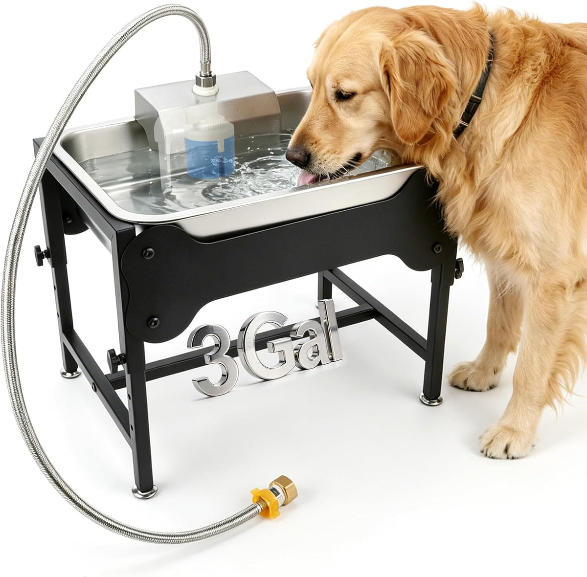 3Gal Automatic Dog Water Bowl Dispenser, Elevated Large Dog Water Bowl