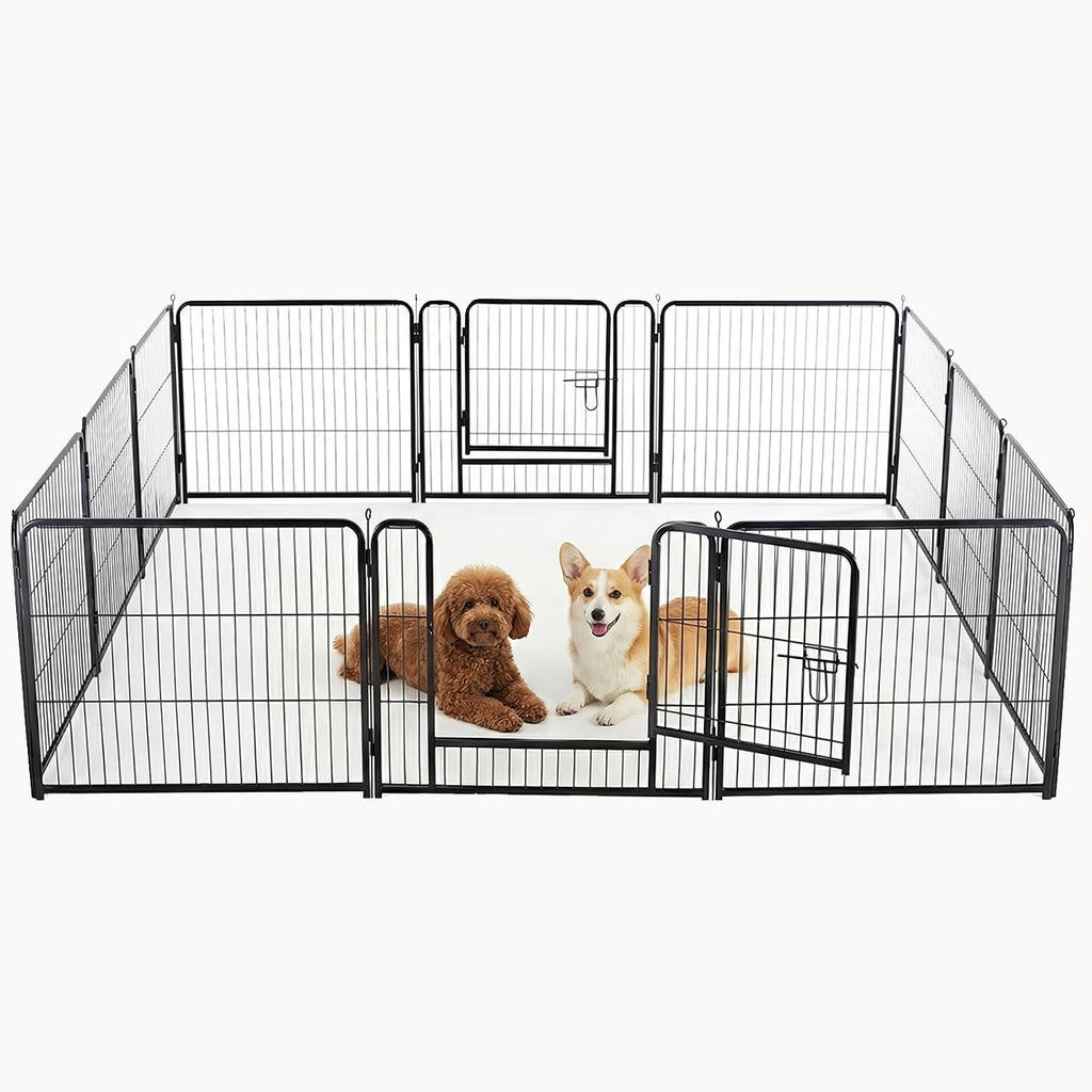 NEWBULIG Dog Playpen Indoor 8 Panels 40 Inch, Metal Outdoor Dog Fence Pen