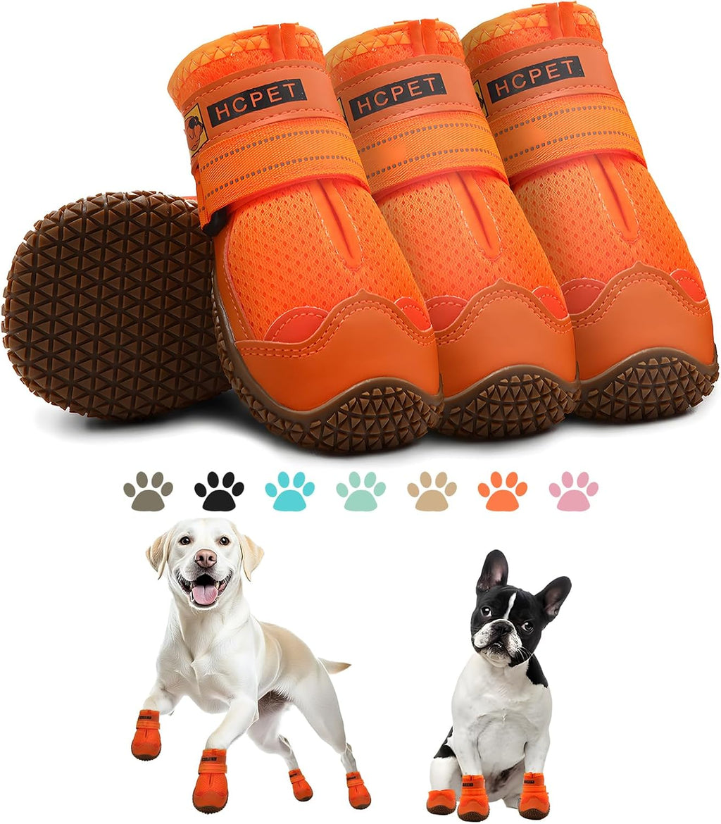 Dog Shoes for Dogs, Dog Booties for Dogs, Anti-Slip Dog Boots & Paw Protectors for Hot Pavement Winter Snow Hiking with 
