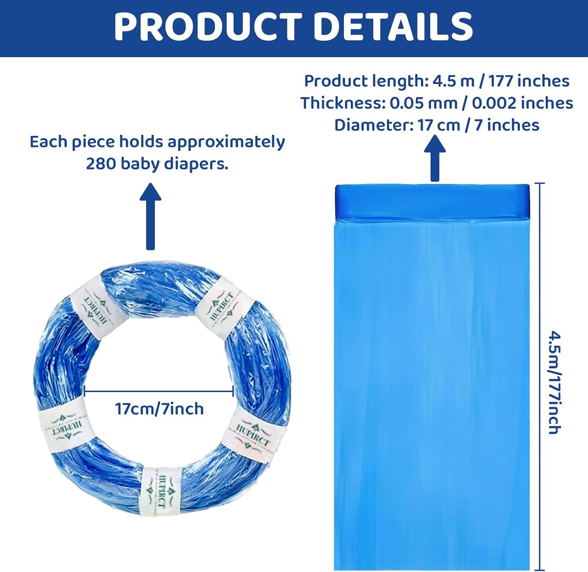 12er-Pack Refill Bags, Cat Litter Refill Bags, Diaper Refills, With Excellent Sealing and Toughness, The Refill Bag is C