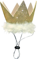 Huxley & Kent Party Crown Hat for Dogs & Cats, Gold, Large