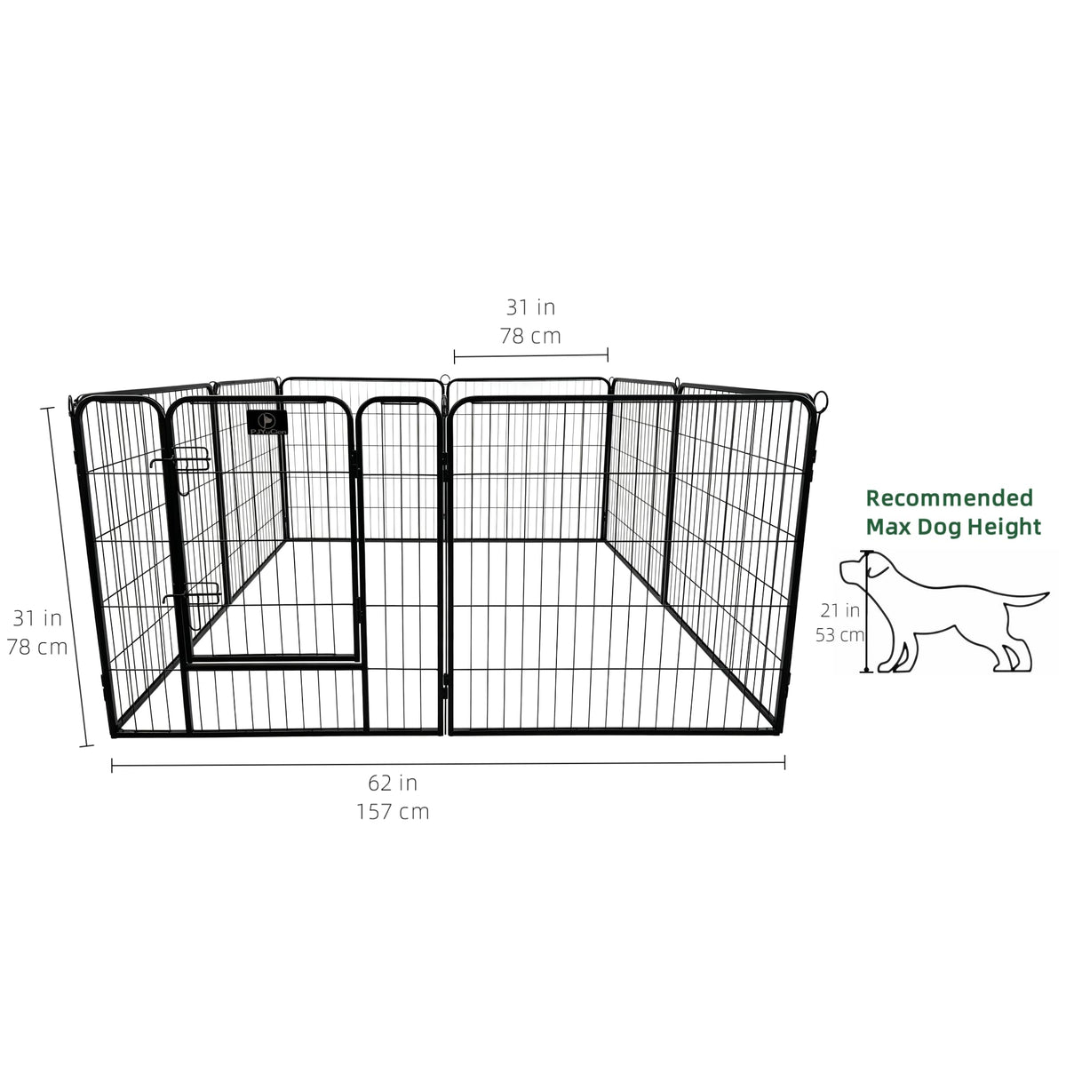 PJYuCien Puppy Playpen Plus Storage Bag with Bottom, 8 Panels 31.3" H