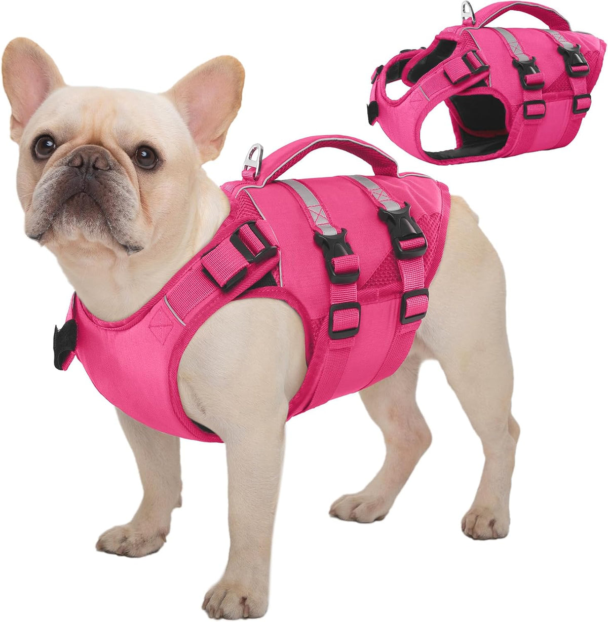 Kuoser Dog Life Jacket, High Flotation Dog Life Vest for Swimming Boating