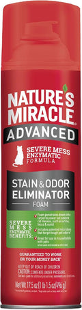 Nature's Miracle Advanced Cat Stain & Odor Eliminator Foam, 17.5 oz