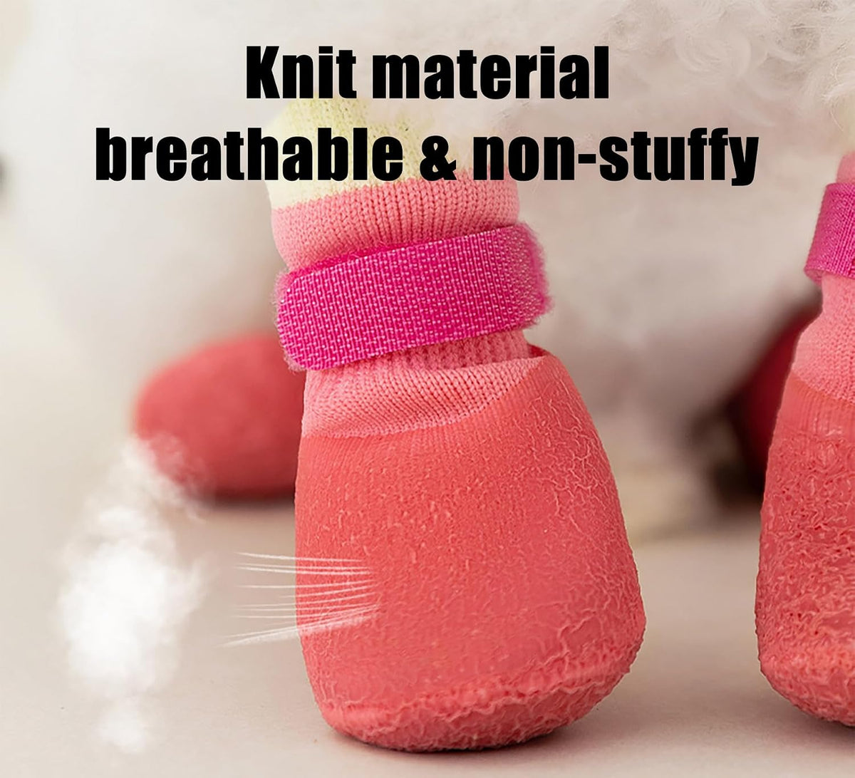 Small, Medium Dogs Socks with Anti Slip Sole Puppy Waterproof Boots Adjustable Pet Paw Protector