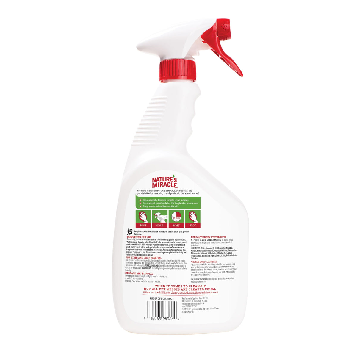 Nature's Miracle Dog Urine Destroyer Plus, Enzymatic Cleaner, 32 oz