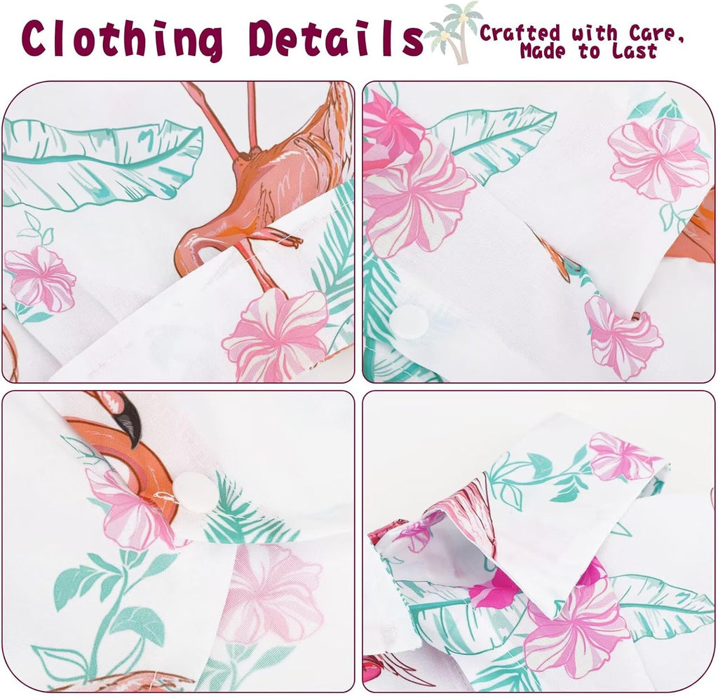Hawaiian Dog Shirt – Lightweight and Breathable Summer T-Shirt with Tropical Prints, Fun Beach Outfit for Small, Medium,