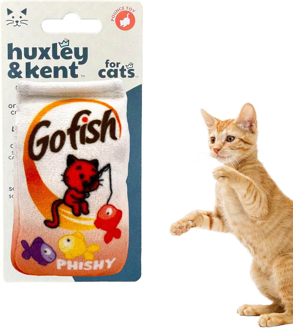 Huxley & Kent Plush Cat Toy - Interactive Catnip Toy for Cats & Kittens - Soft with Crinkle & Catnip - Fun Indoor Play -