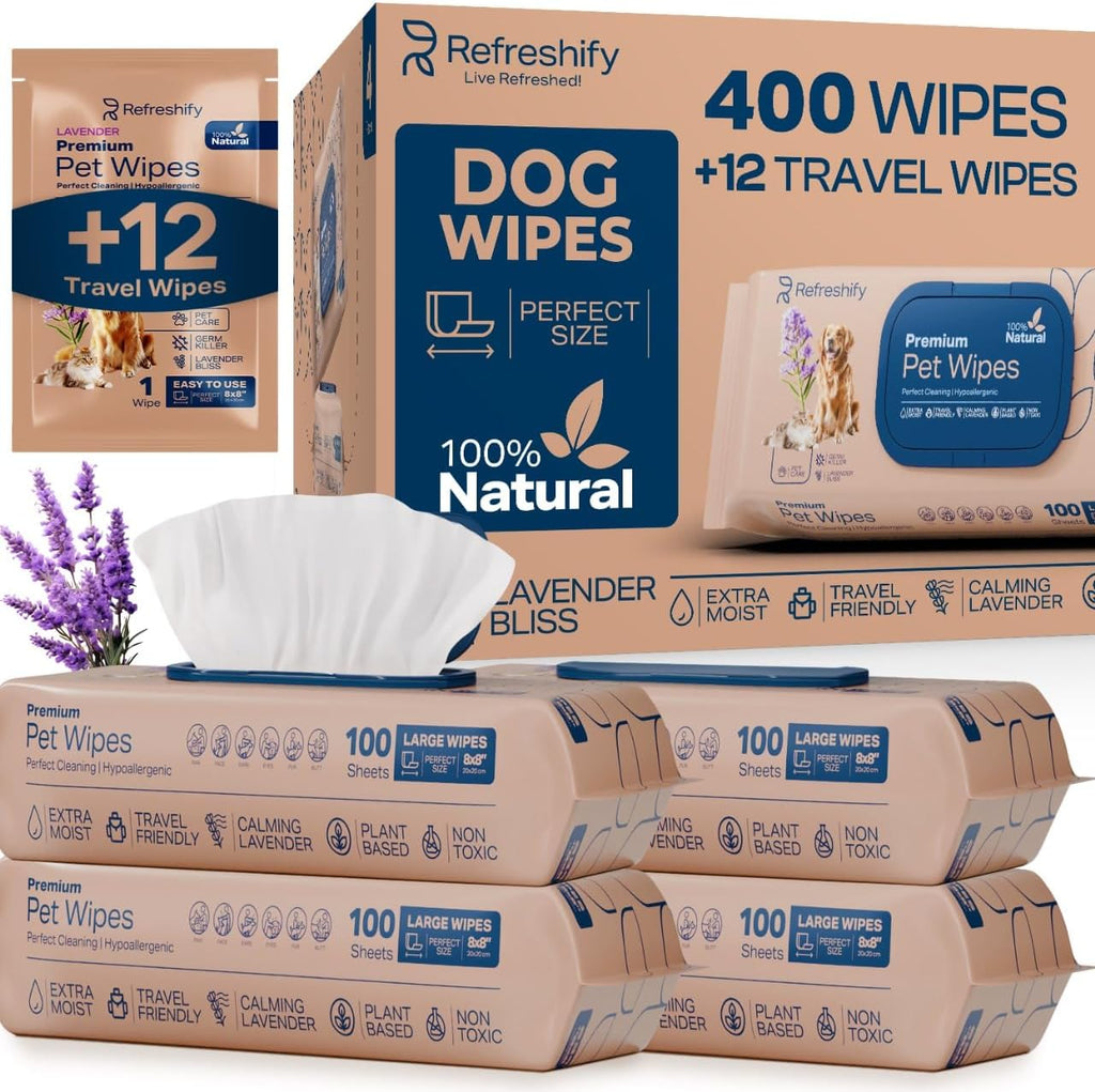 Dog Teeth Cleaning Wipes (100 Value Pack) Fresh Mint Cat & Dog Dental Wipes