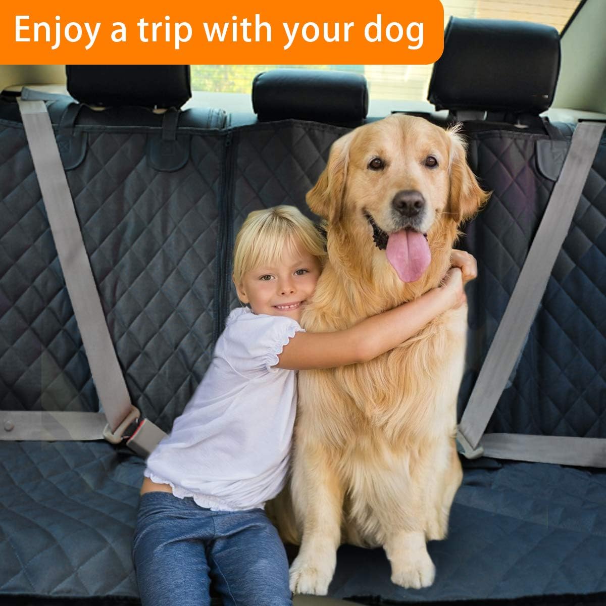 Honest Dog Car Seat Covers, Dog seat Cover with Side Flap for Cars, Trucks, and Suv's - Waterproof & Nonslip Pet Seat Co