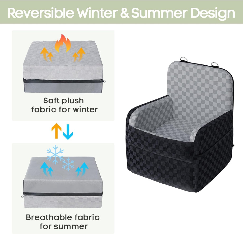 Waterproof Dog Booster Car Seat for Small Medium Dogs up to 26 lbs