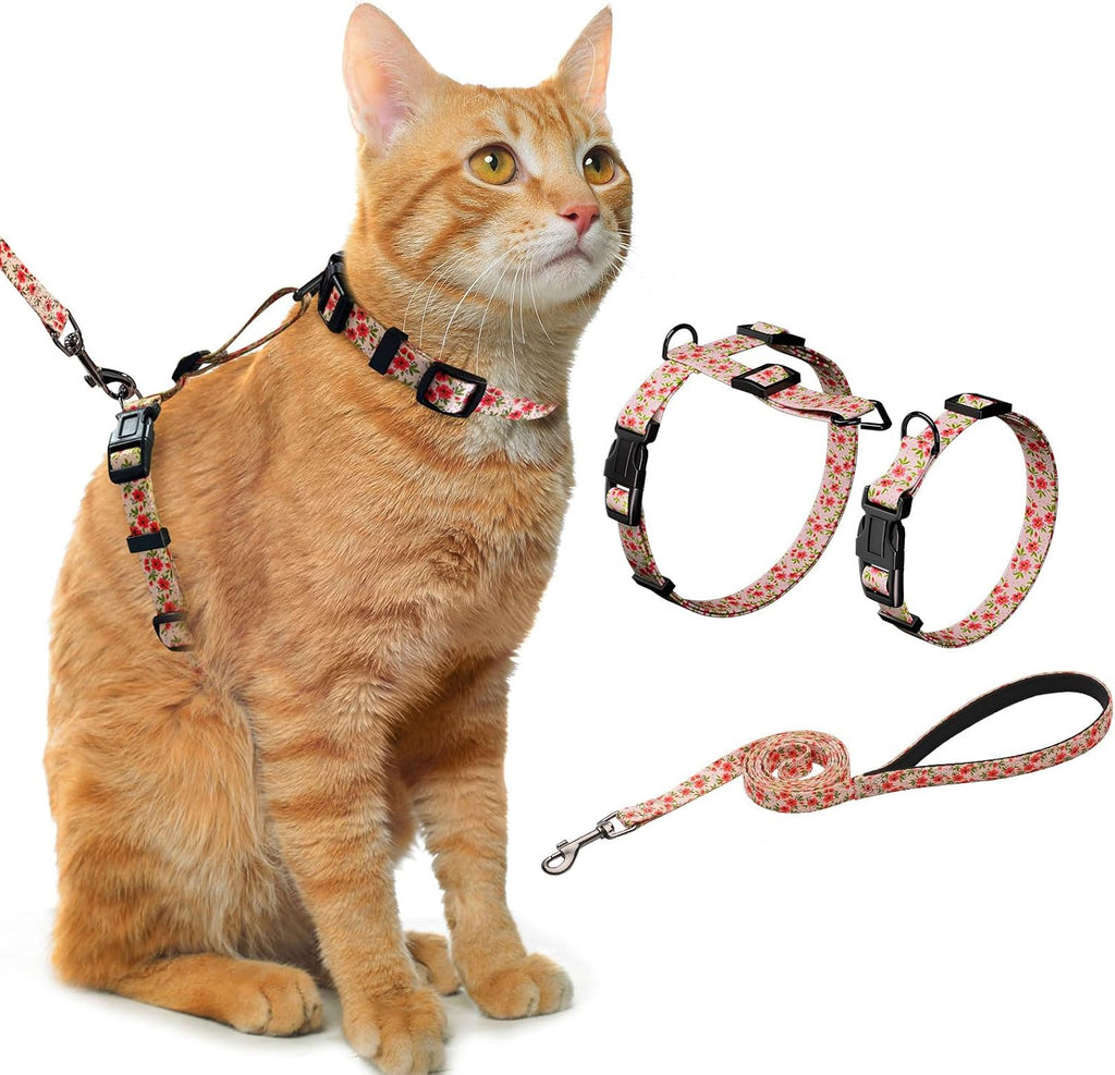 Hikiko Cat Harness and Leash Set 3 in 1 Adjustable Cat Collar