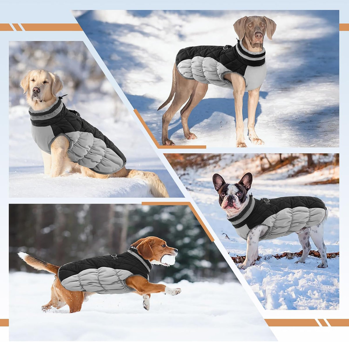 Dog Jackets For Large Dogs, Warm Dog Winter Coat With Harness, XXL