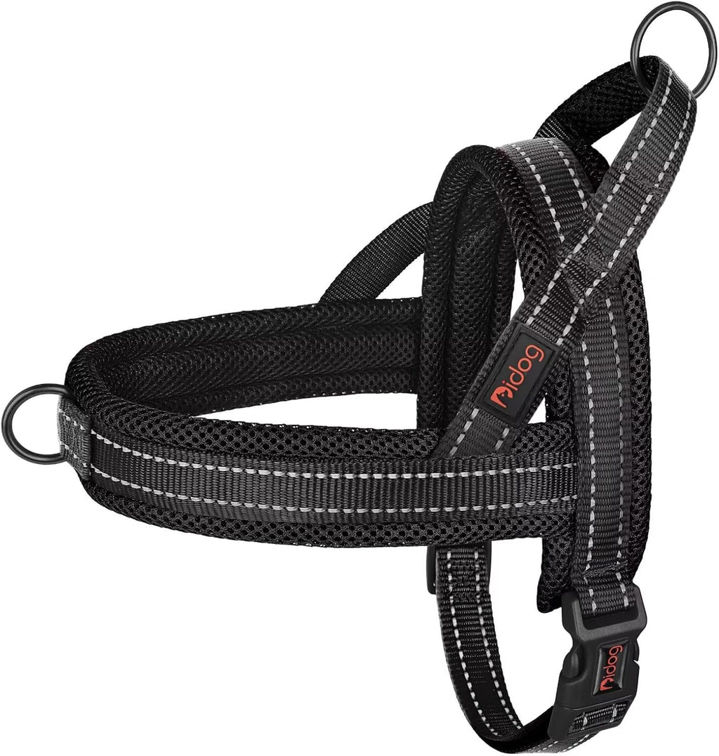 No Pull Dog Harness for Large Dogs, Breathable Mesh Padded,Hot Pink,L