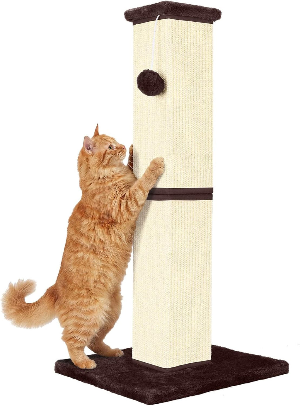 Cat Scratching Post for Indoor Cat, 32 Inch Large Cat Scratcher Grey