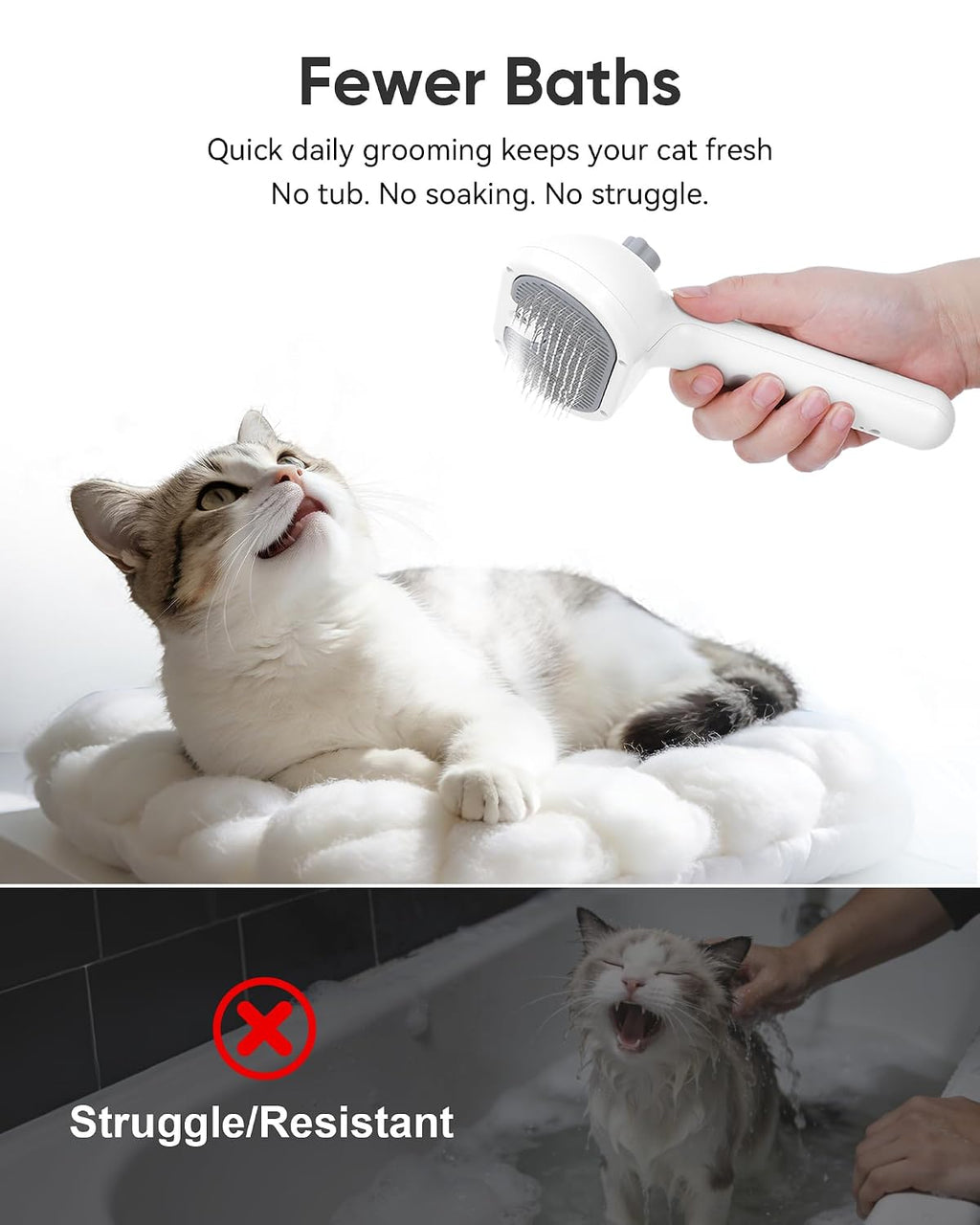 Pet Steam Brush Dog Cat 2026 New Grooming Comb for Shedding Floating Hair