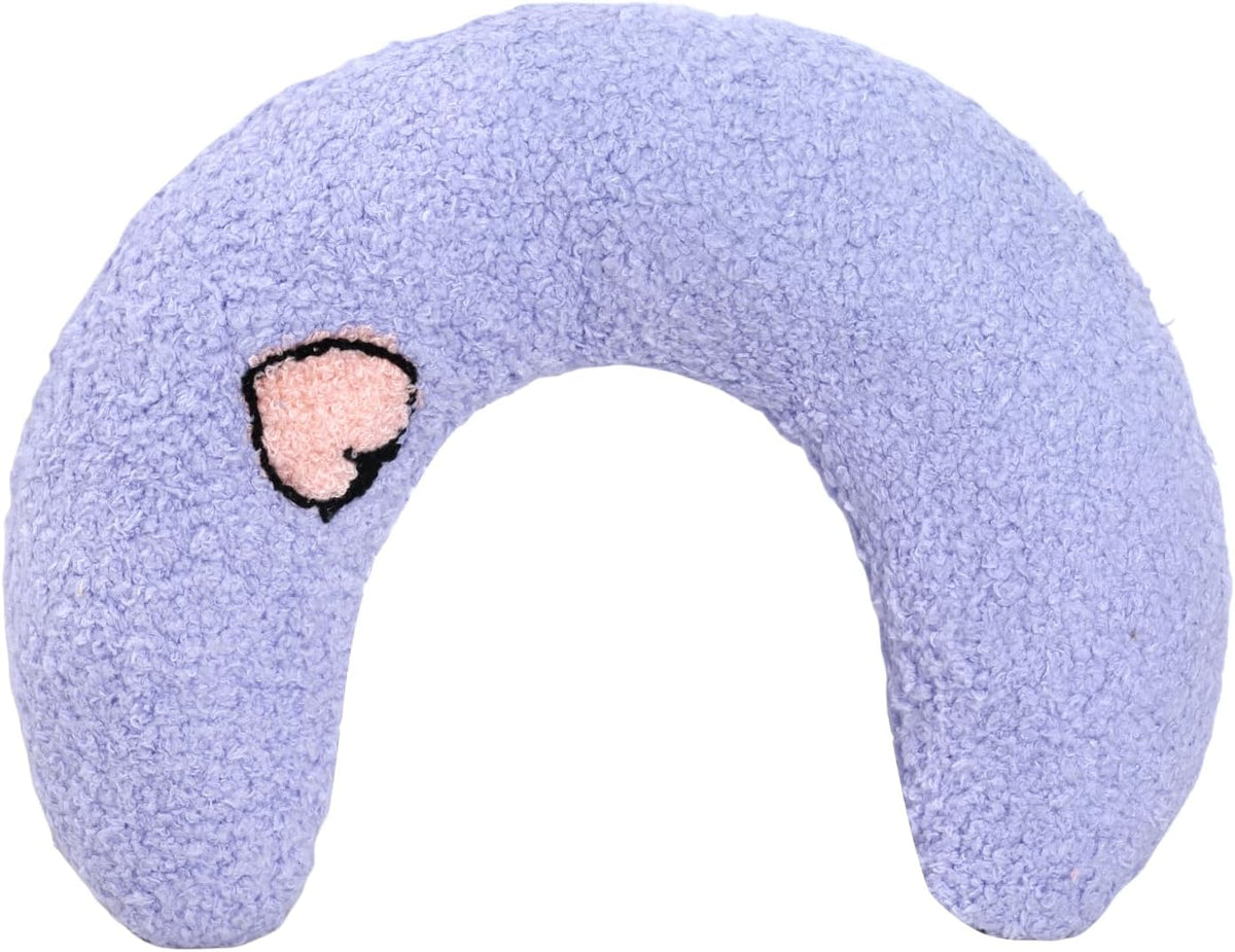 Cat Calming Pillow for Indoor Pet Soft Fluffy Neck Pillow(Pink, Strawberry)