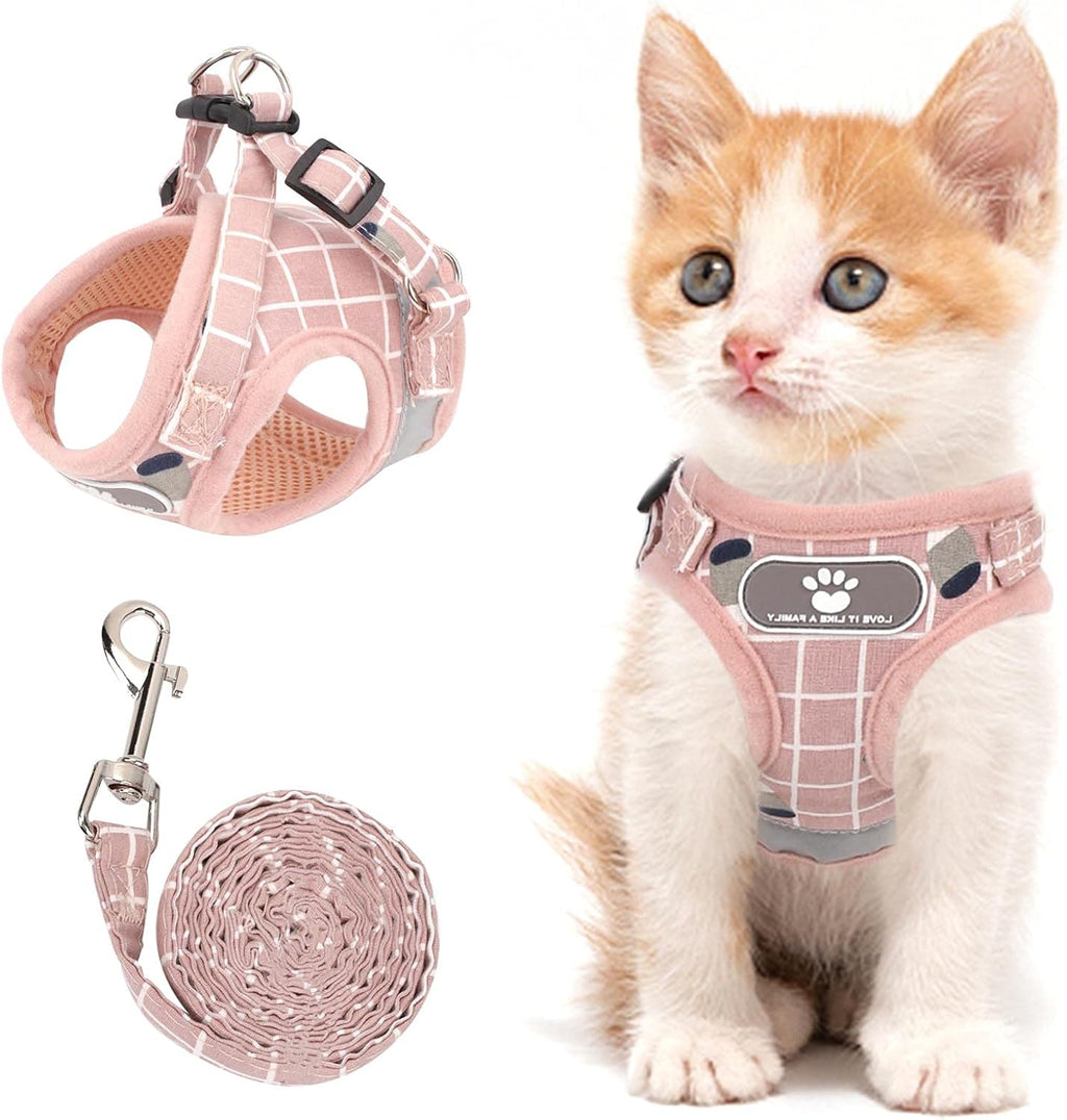 Cat Vest Harness and Leash Set, Escape Proof Kitten Harness Red XS