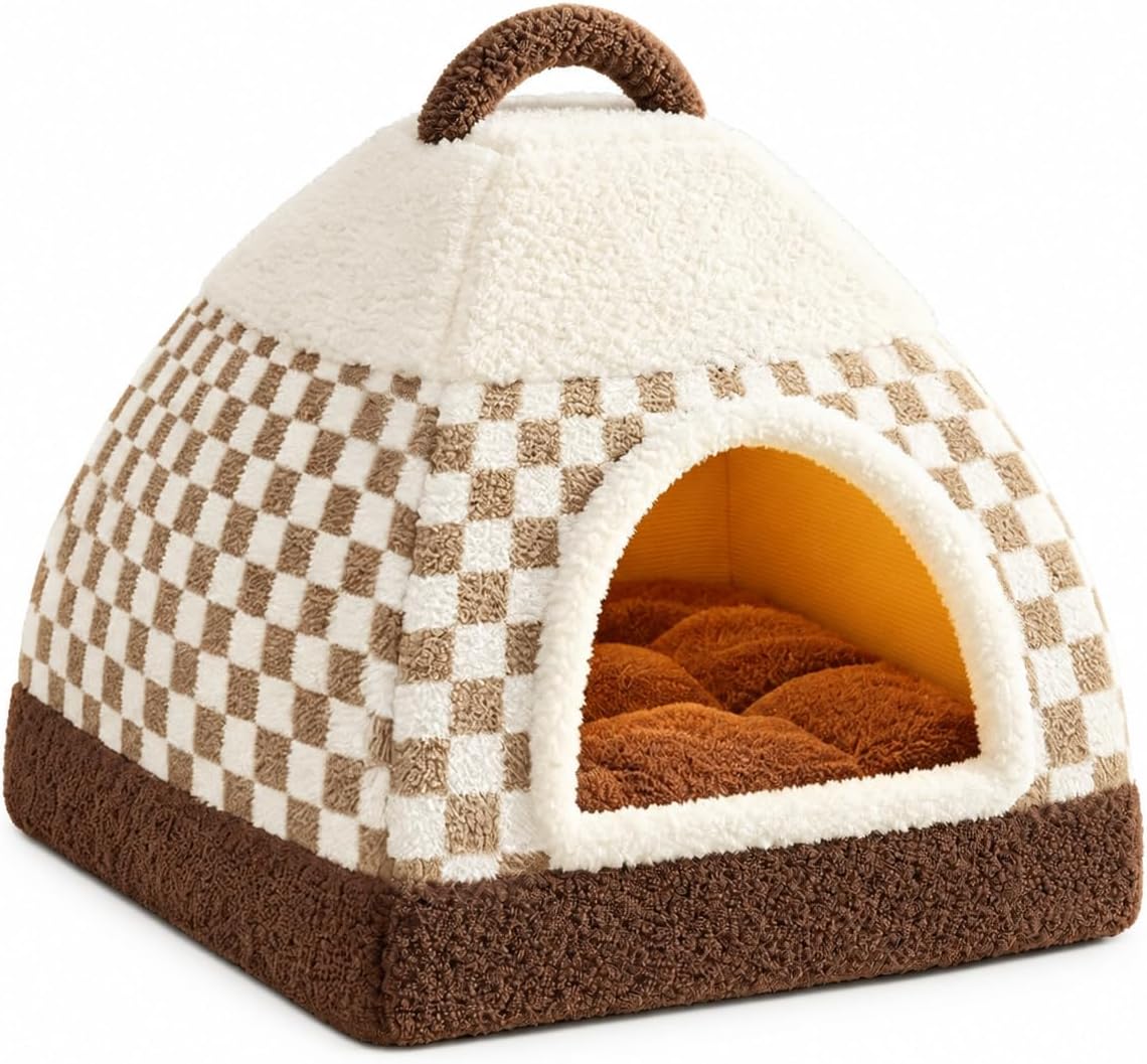 Indoor Dog House, Dog Cave for Small & Medium Dogs