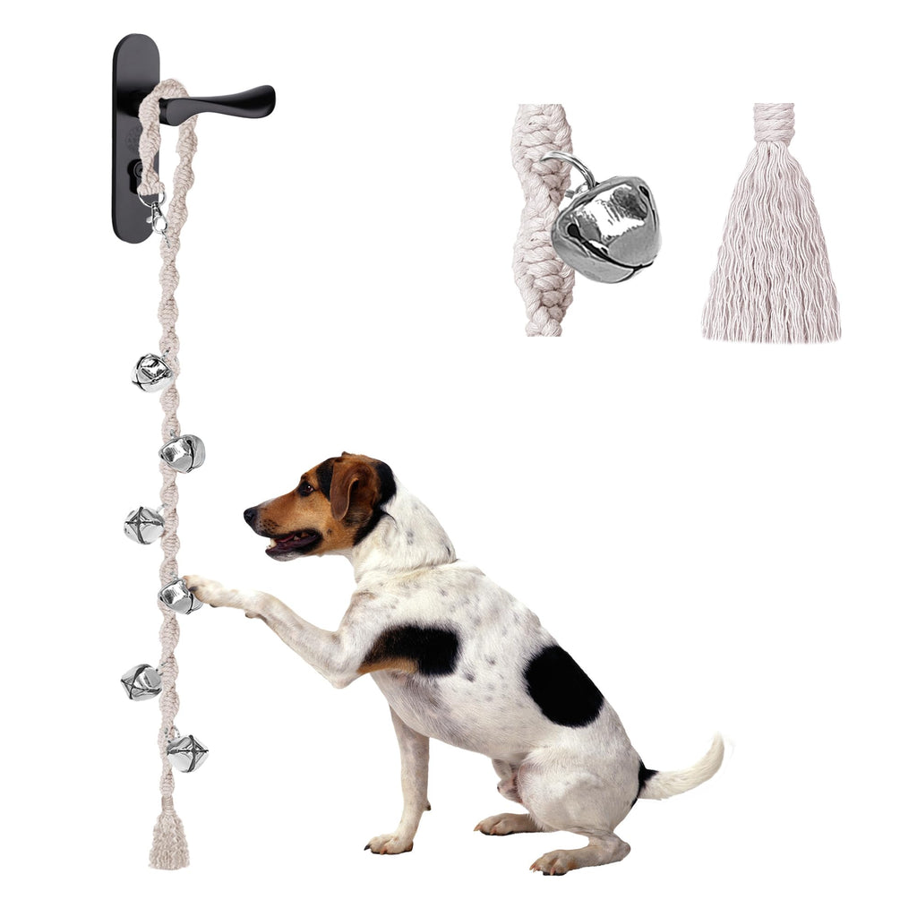GINIDEAR Dog Bells to Go Outside, Potty Training Bell, Handmade, Adjustable